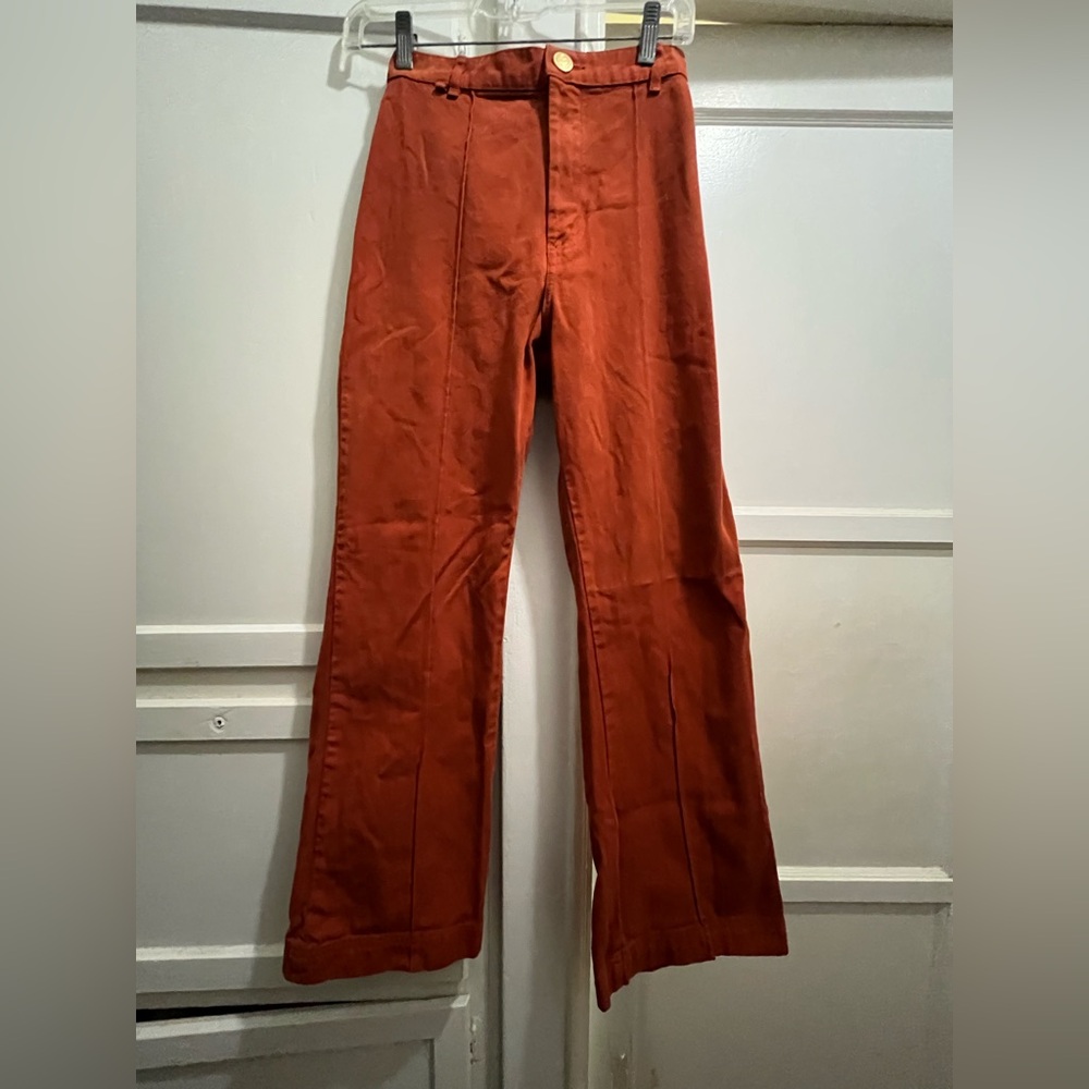 Big Bud Press Rust Red High-Rise Wide Leg Pants